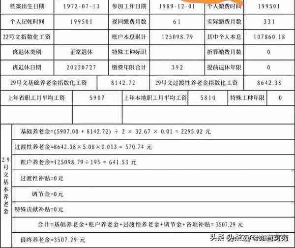 河南省养老金计算，平均缴费指数1.4，账户12.5万，养老金多少？